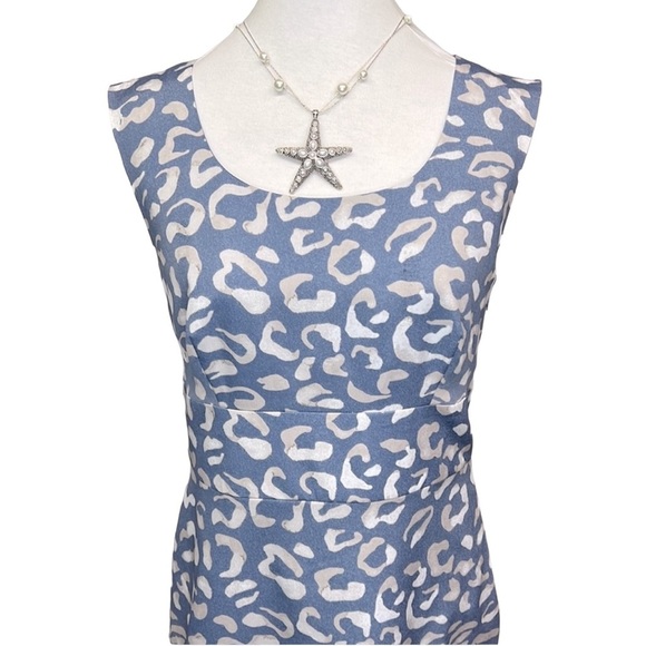 Ann Taylor Printed Dress Blue - Picture 2 of 6